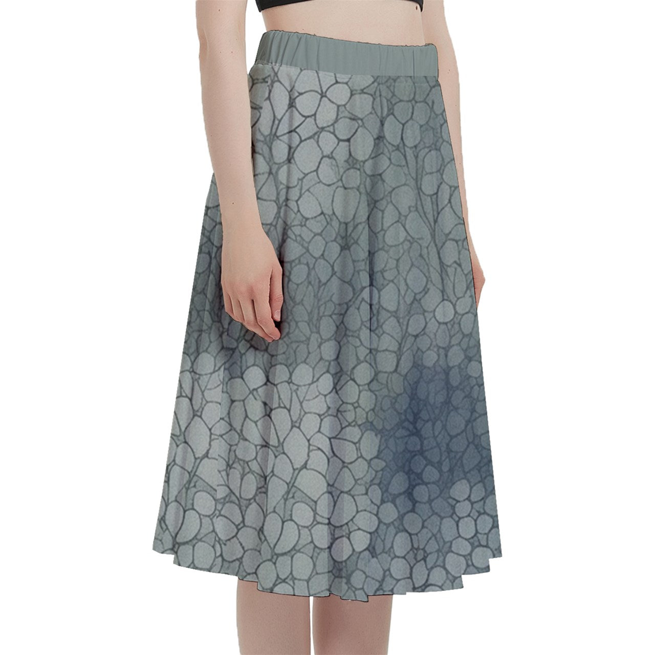Fabric 509 A-Line Midi Skirt With Pocket