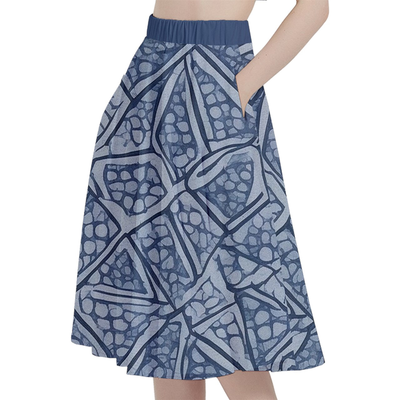 Fabric 512 A-Line Midi Skirt with Pocket