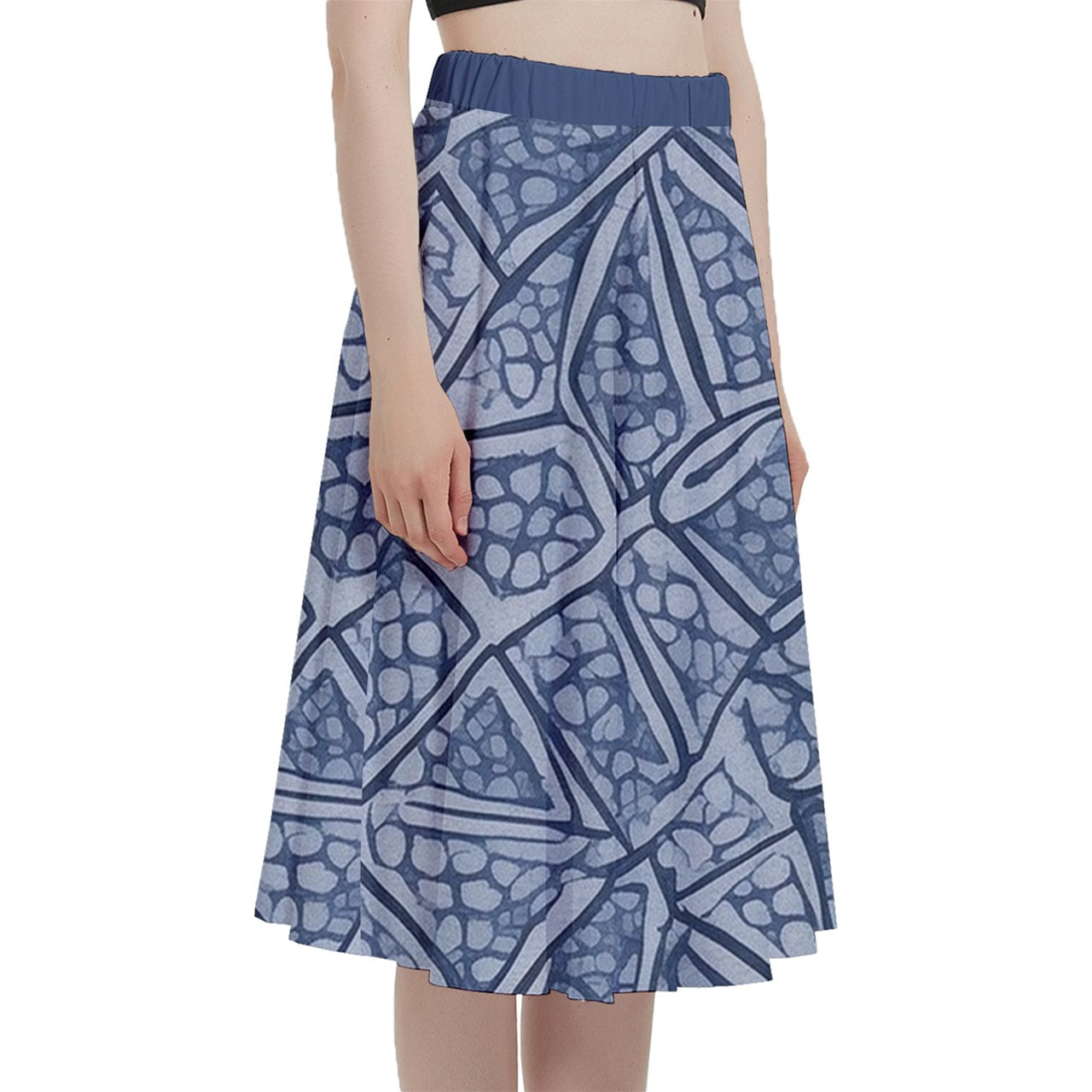 Fabric 512 A-Line Midi Skirt with Pocket