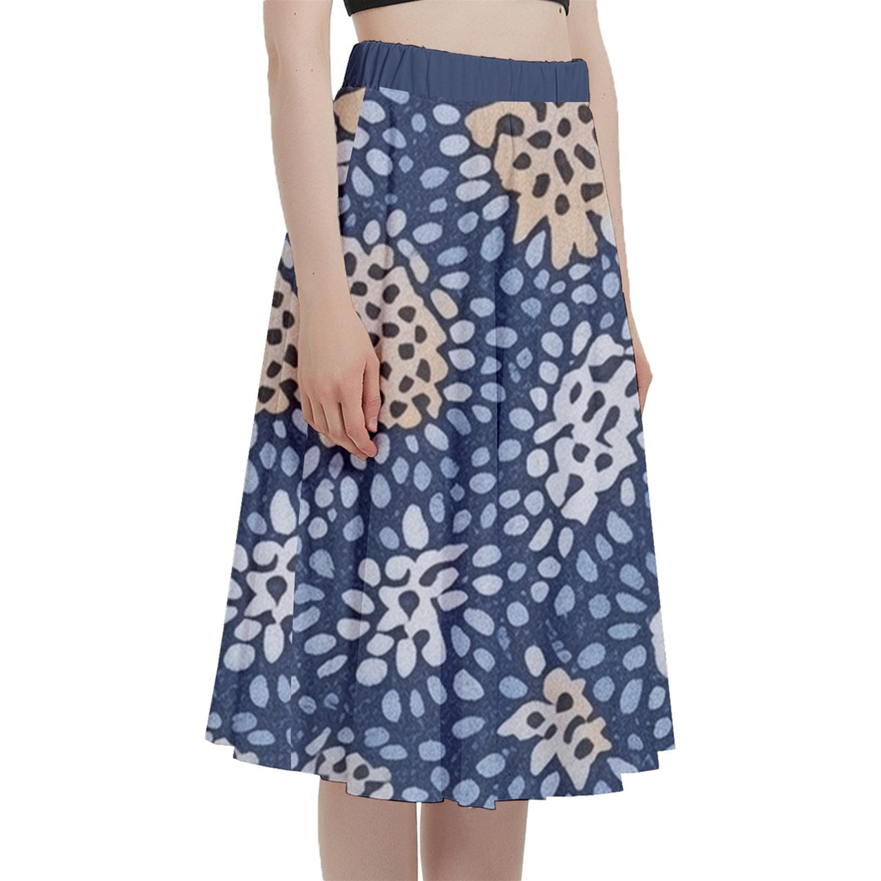 Fabric 515 A-Line Midi Skirt With Pocket