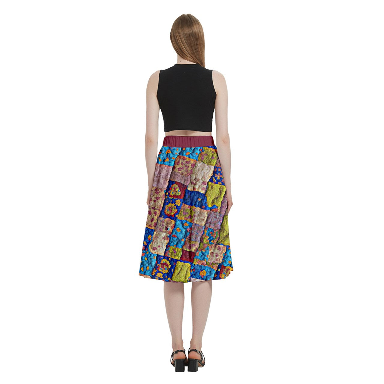 Fabric 520 A-Line Midi Skirt with Pocket