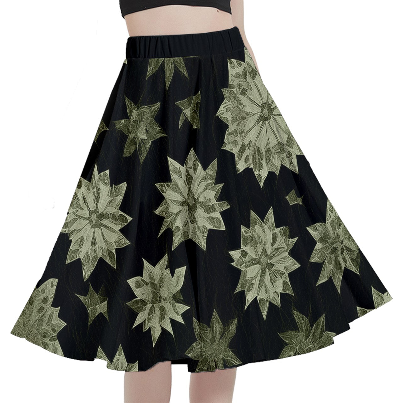 Fabric 521 A-Line Midi Skirt with Pocket