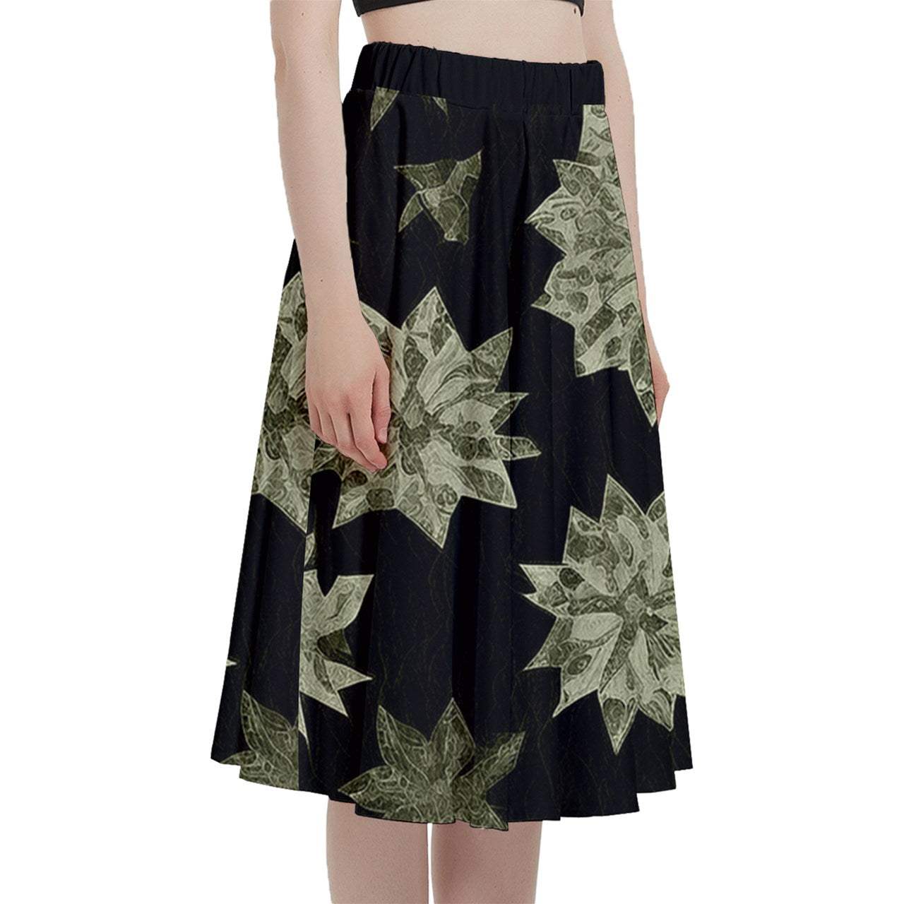 Fabric 521 A-Line Midi Skirt with Pocket