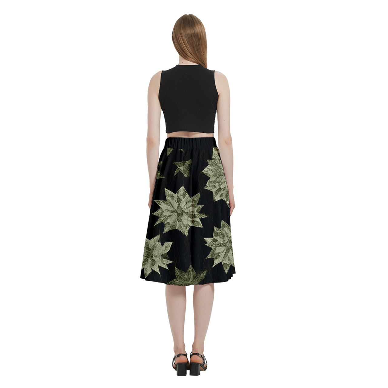 Fabric 521 A-Line Midi Skirt with Pocket