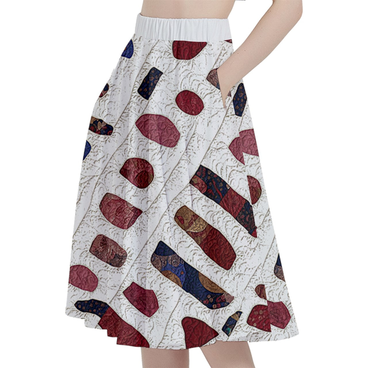 Fabric 524 A-Line Midi Skirt with Pocket