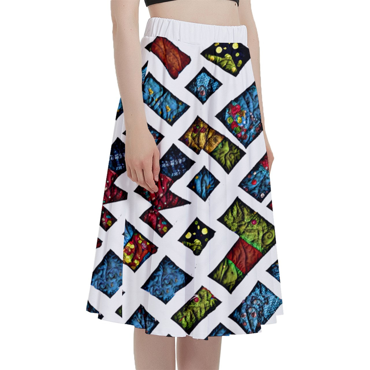 Fabric 527 A-Line Midi Skirt With Pocket