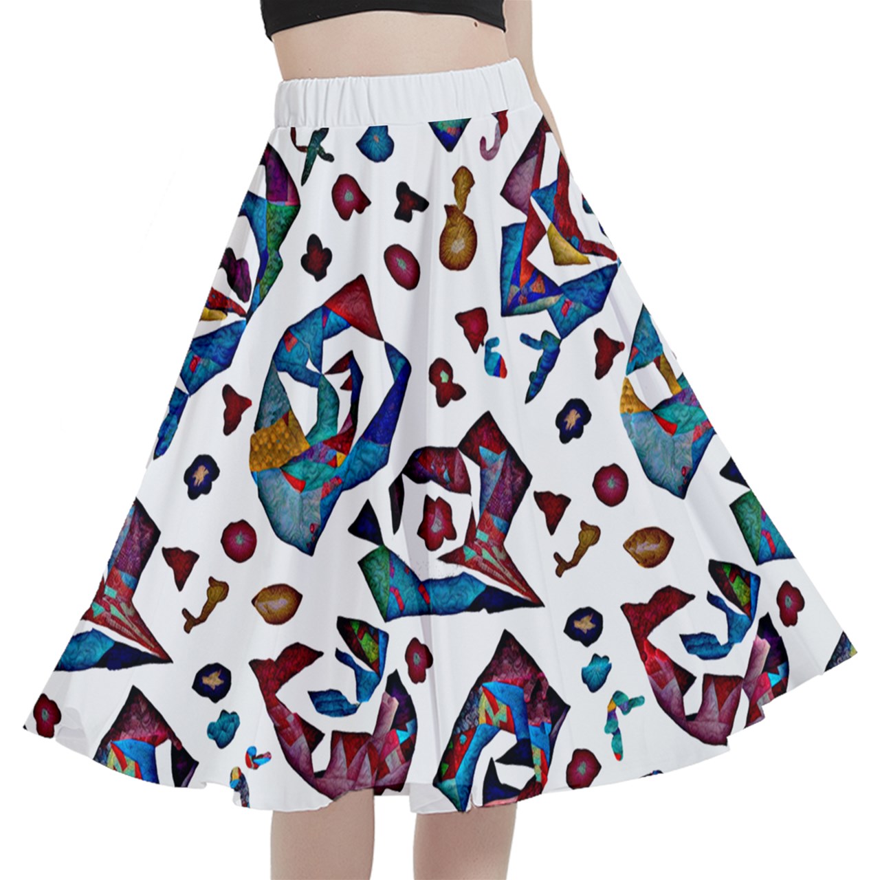 Fabric 526 A-Line Midi Skirt with Pocket