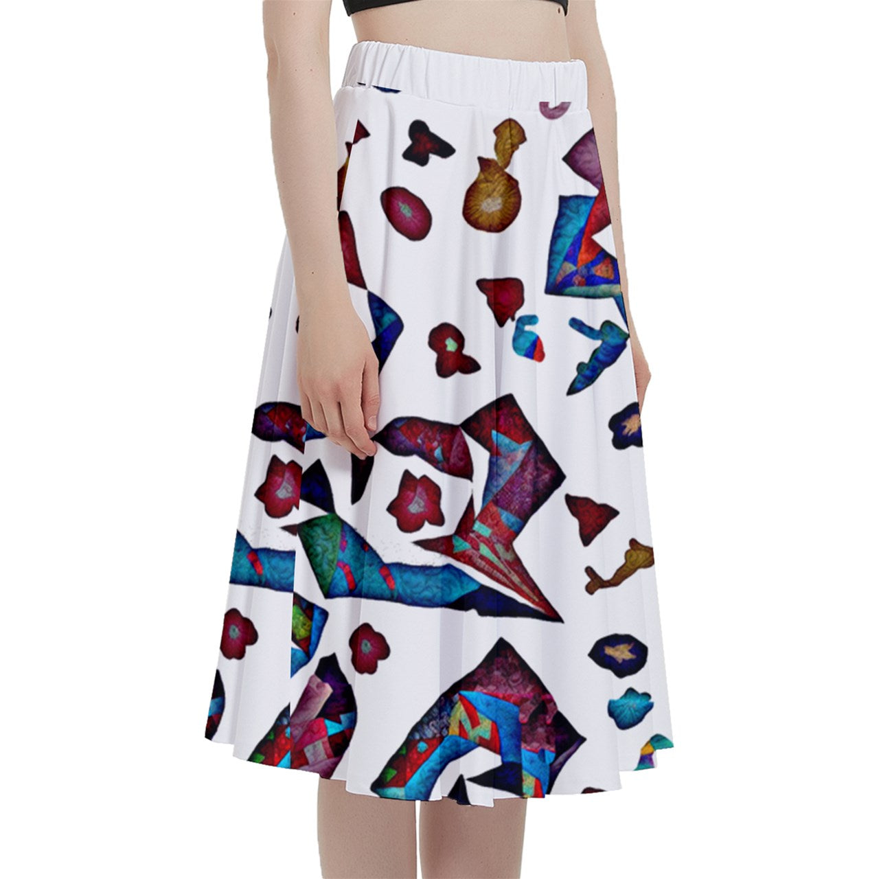 Fabric 526 A-Line Midi Skirt with Pocket