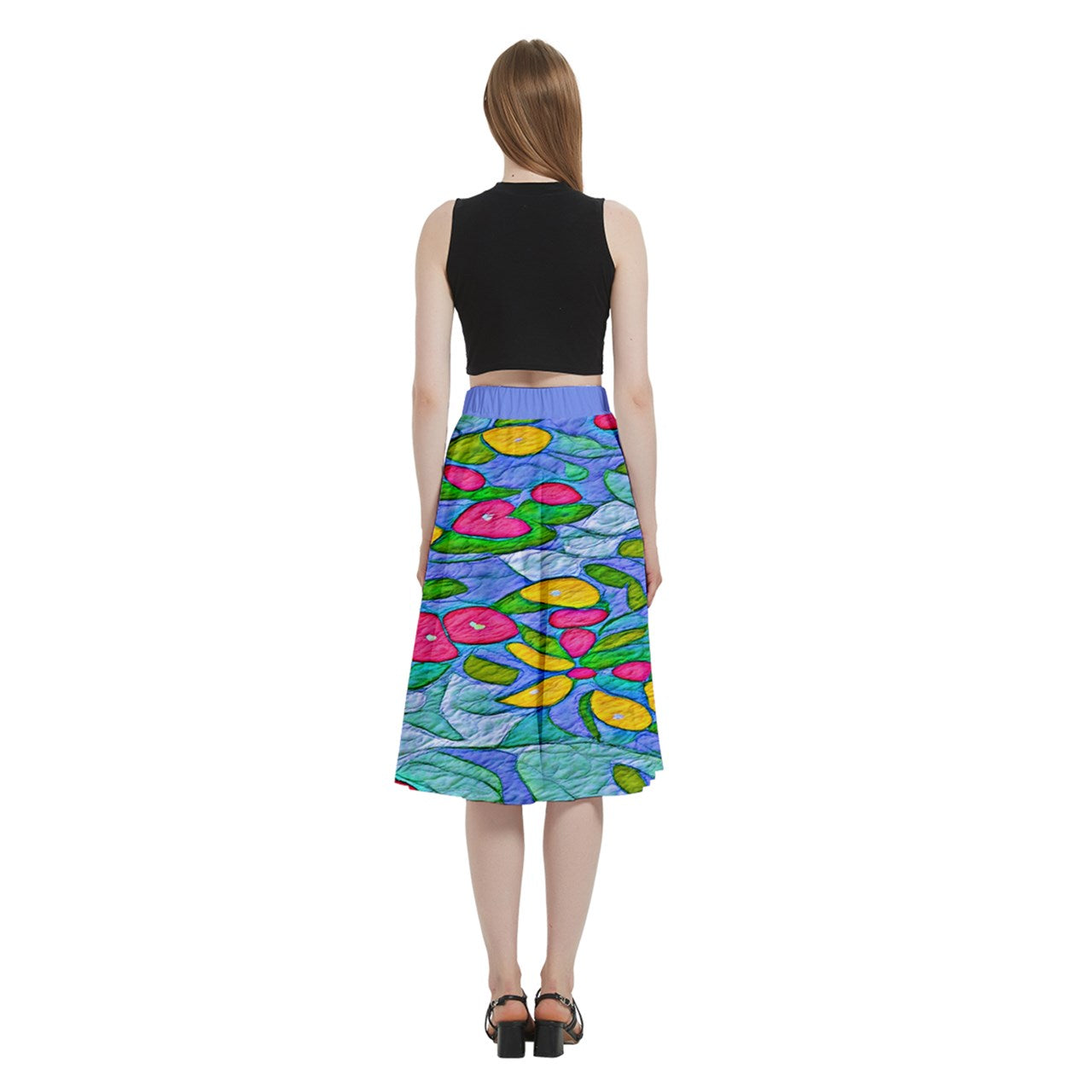 Fabric 530 A-Line Full Circle Midi Skirt With Pocket