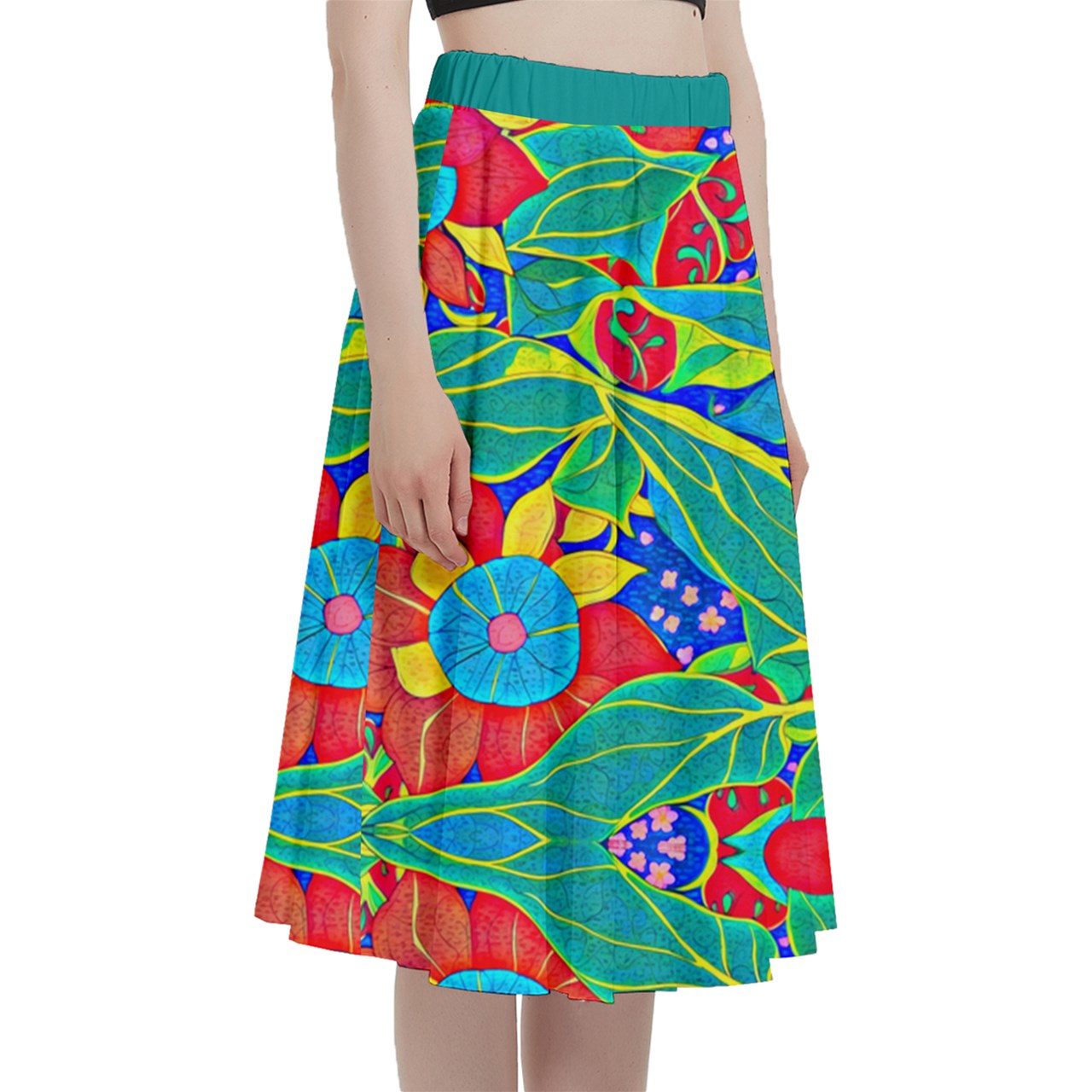 Fabric 533 A-Line Midi Skirt with Pocket