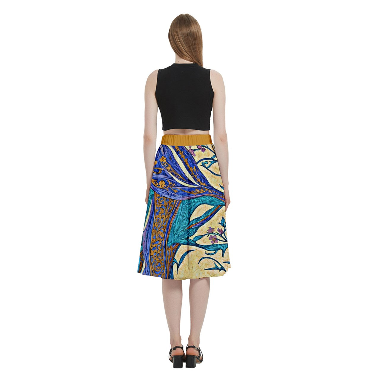Fabric 547 A-Line Midi Skirt with Pocket