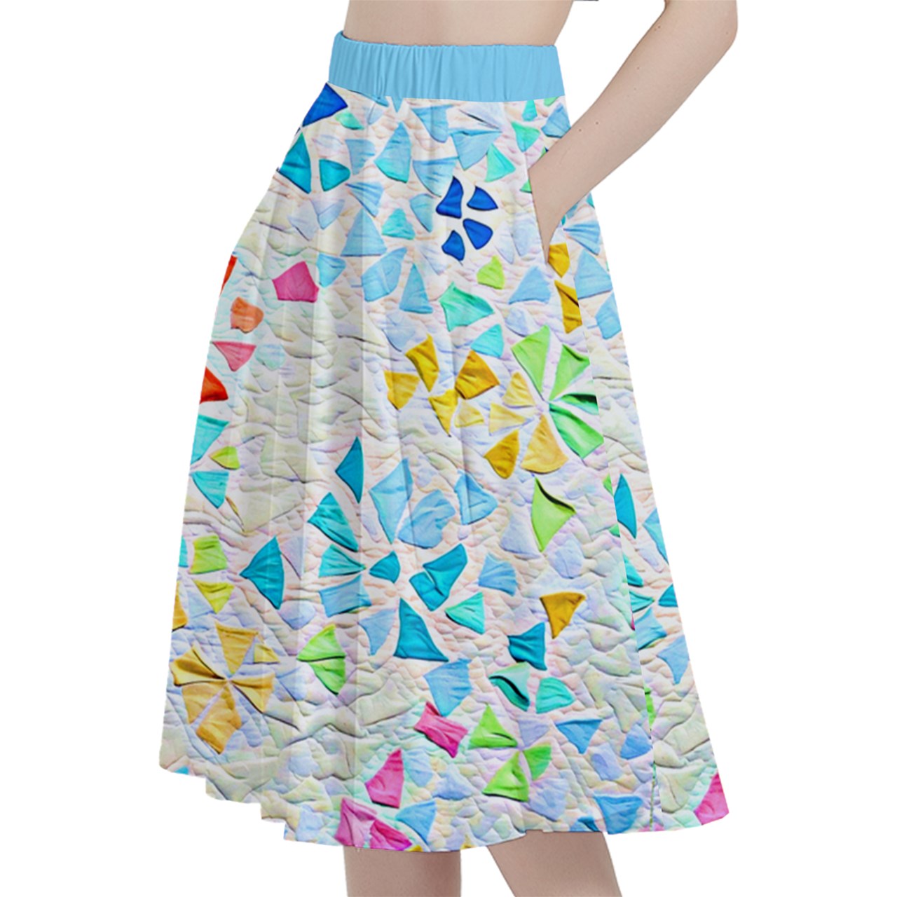 Fabric 561 A-Line Midi Skirt with Pocket