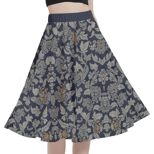 Style 132 A-Line Midi Skirt with Pocket
