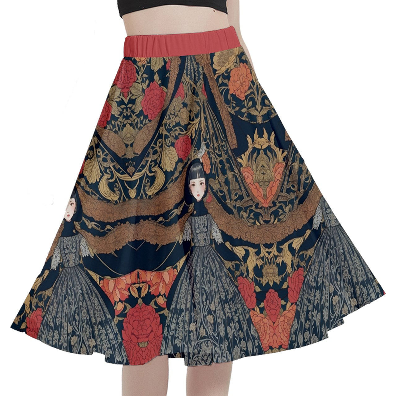 Style 147 A-Line Midi Skirt with Pocket