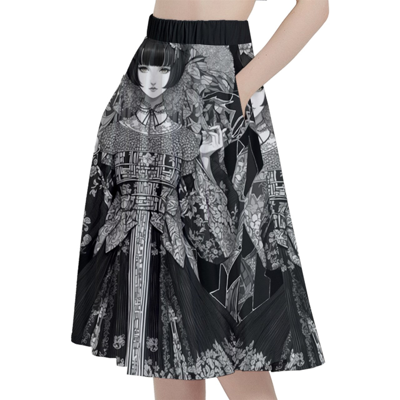 Style 149-2 A-Line Midi Skirt with Pocket