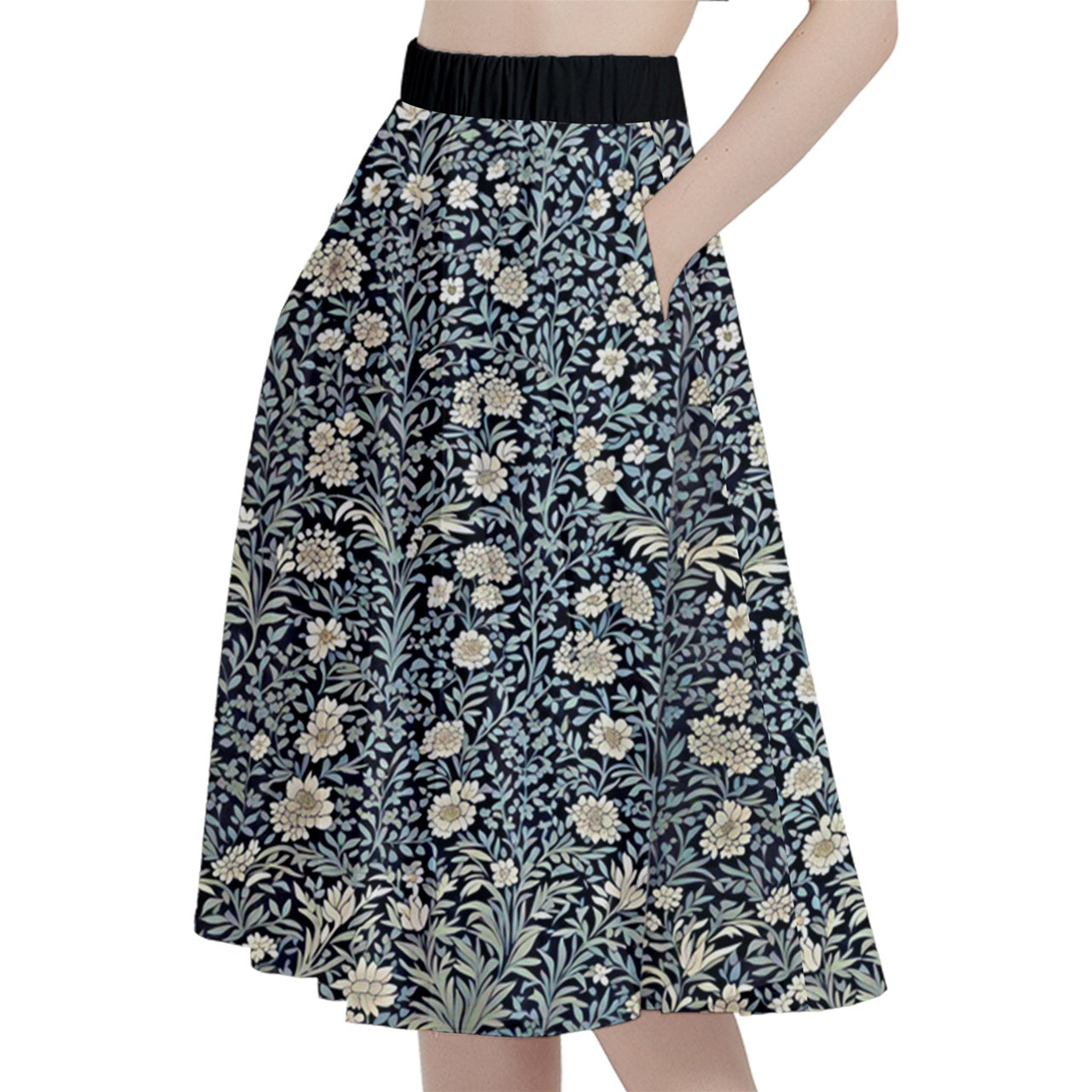 Style 170 A-Line Midi Skirt with Pocket