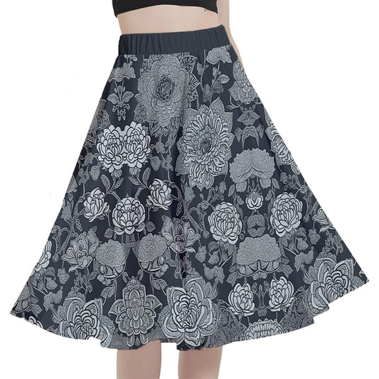 Style 178 A-Line Midi Skirt with Pocket