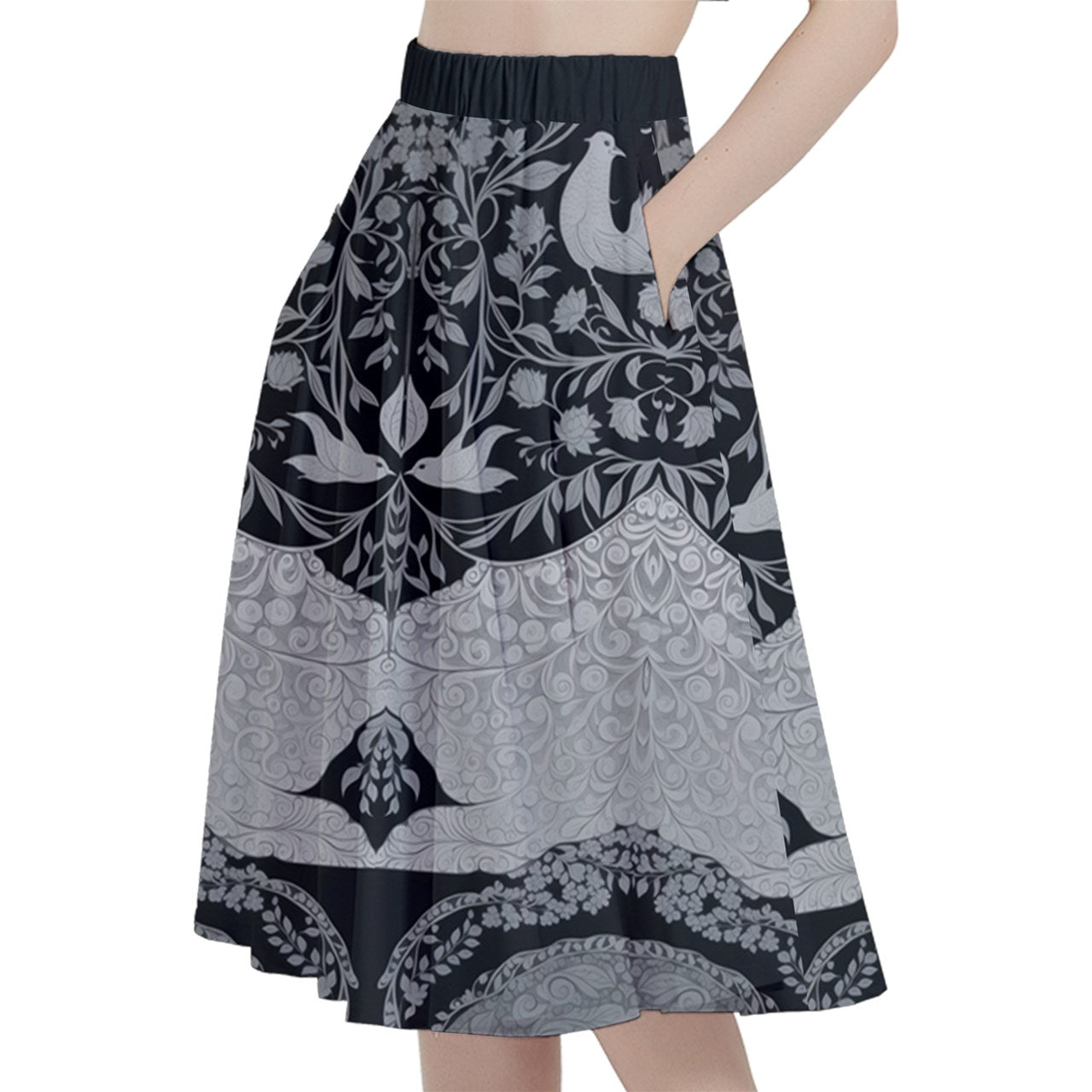 Style 171 A-Line Midi Skirt with Pocket