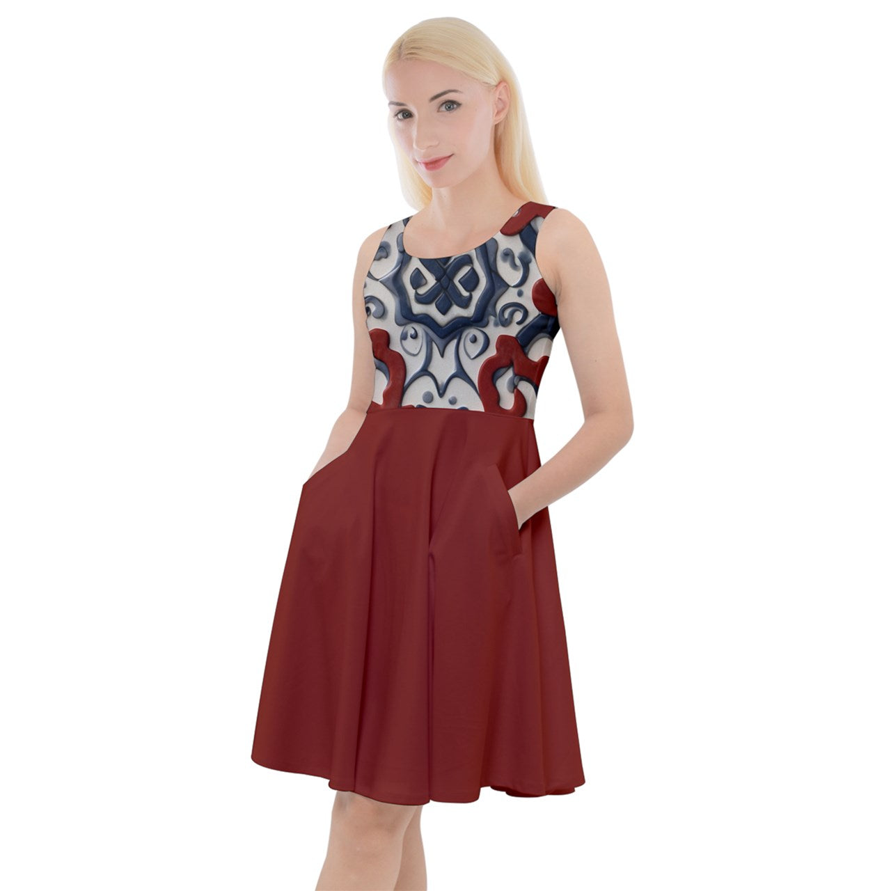 Pattern 192 Knee Length Skater Dress with Pockets