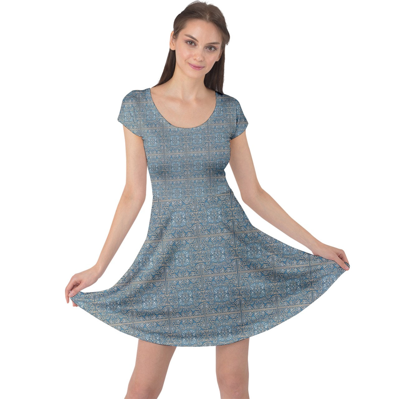 Tiled 109 Cap Sleeve Dress