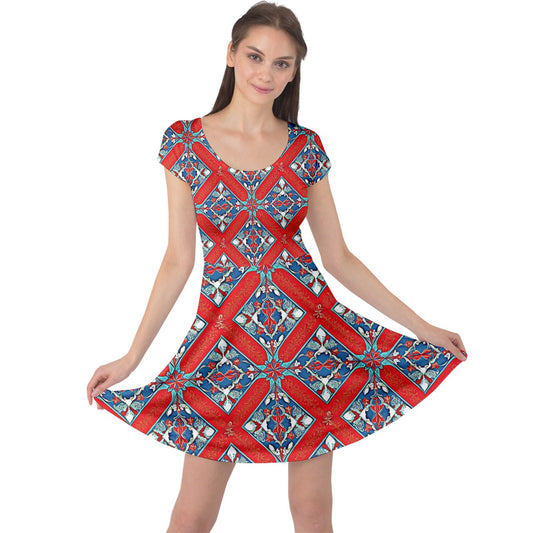 Tiled 188 Cap Sleeve Dress