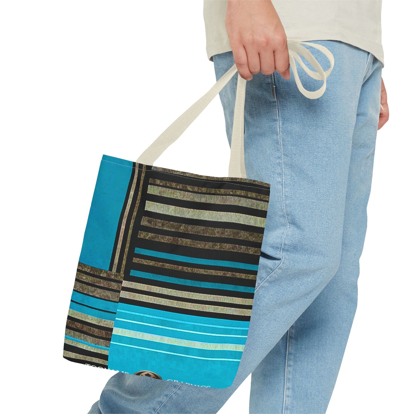 Madison Ave - Stylish Striped Tote Bag - Perfect for Work, Casual Outings & Everyday Use