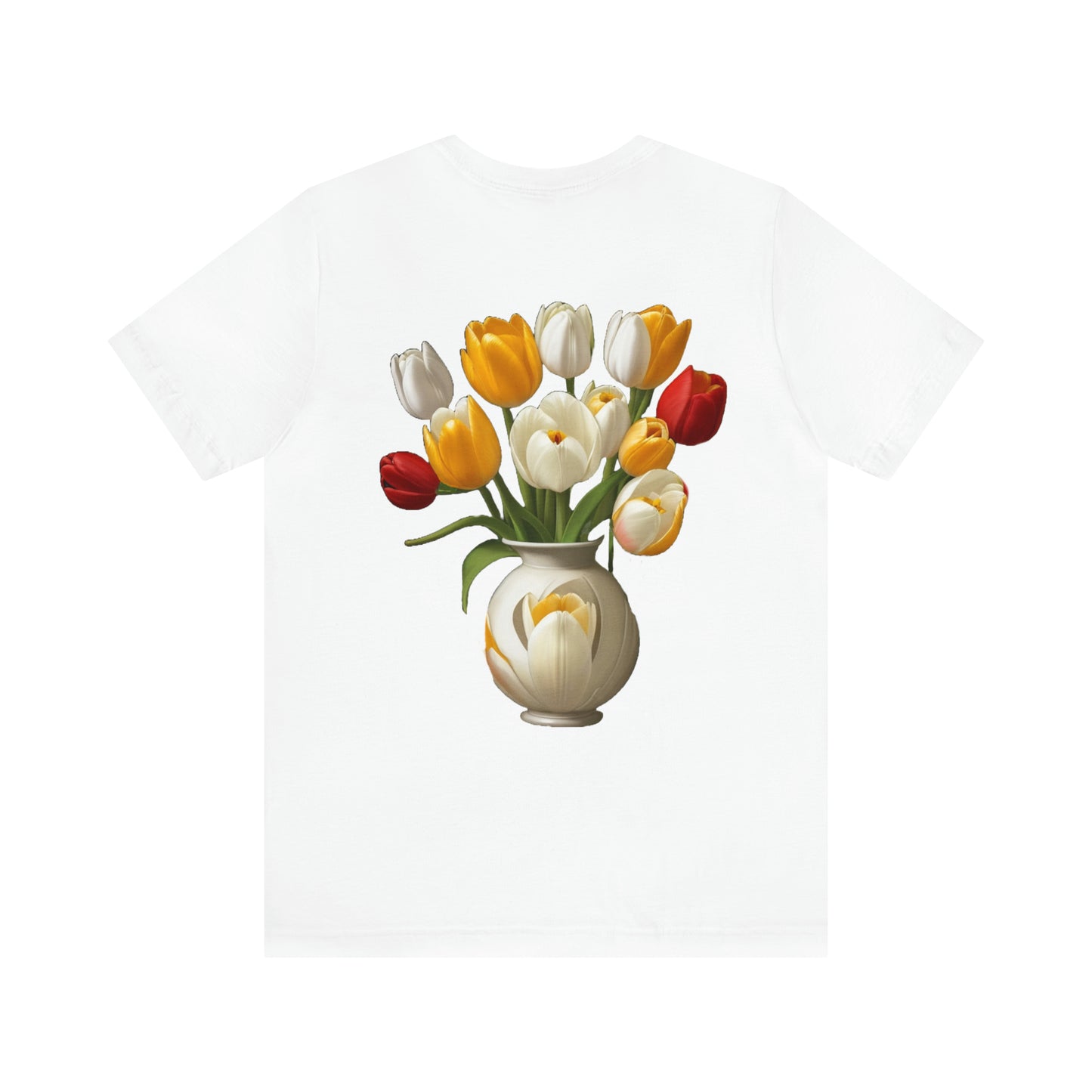 Tulips (back) -- Unisex Jersey Short Sleeve Tee