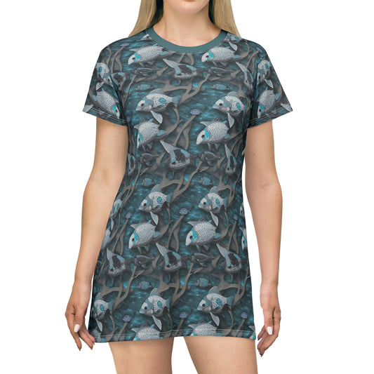 Sea Life -- T-Shirt Dress (AOP)