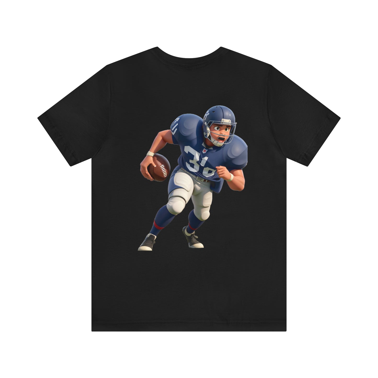 Football (Back) -- Unisex Jersey Short Sleeve Tee