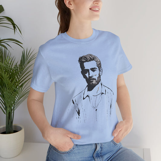 Sketch of Eric Unisex Jersey Short Sleeve Tee