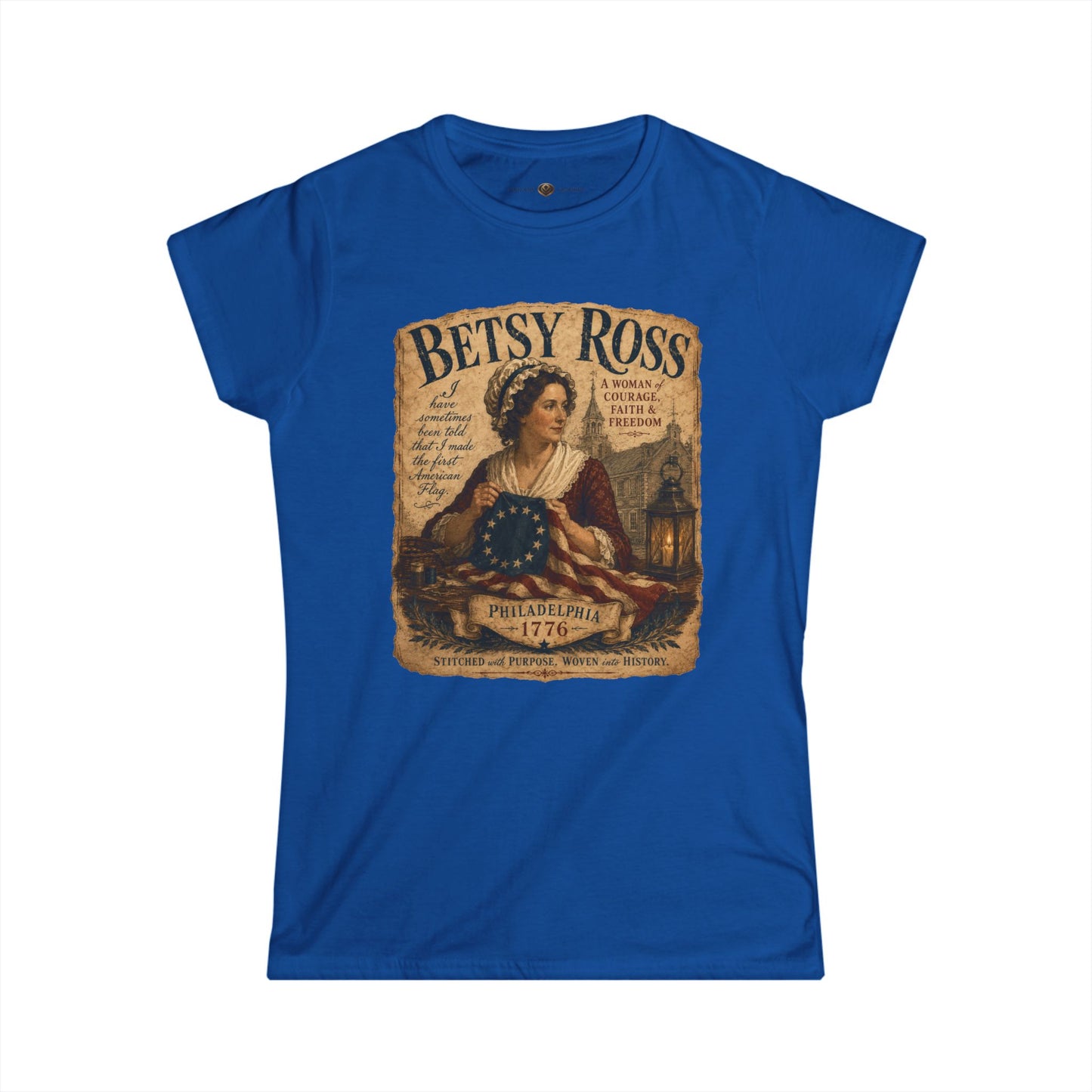 Betsy Ross "Remember the Ladies" Women's Tee — Vintage American Revolution Shirt