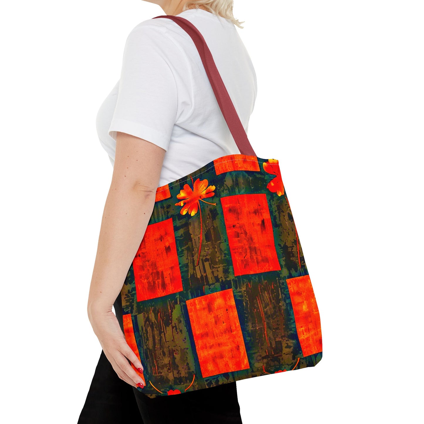 City Flower - Vibrant Floral Tote Bag - Colorful Art for Everyday Use