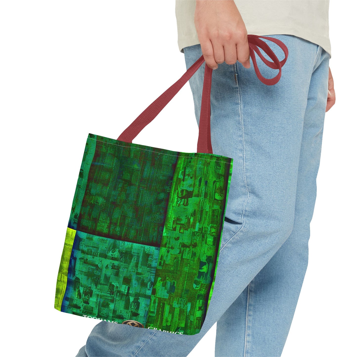 My Block - Eco-Friendly Green Abstract Tote Bag - Stylish Reusable Shopping Bag