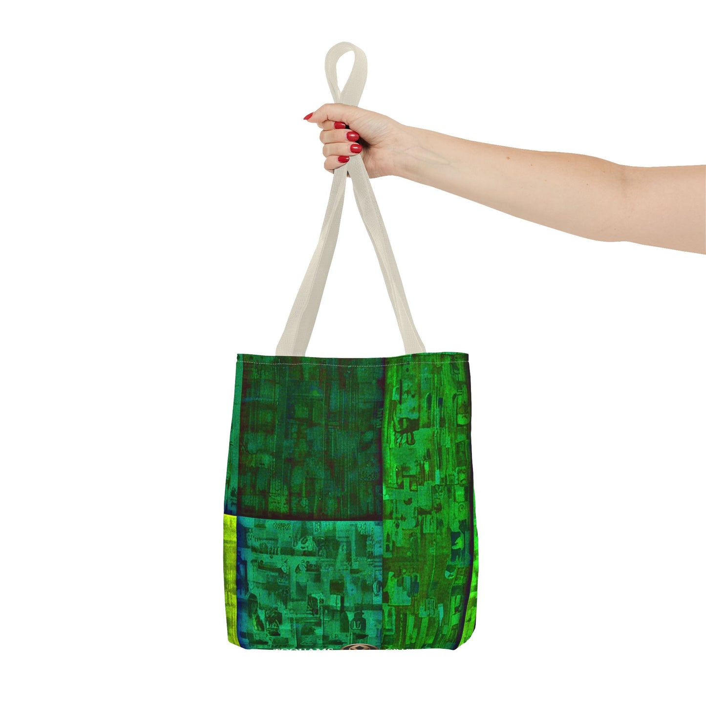 My Block - Eco-Friendly Green Abstract Tote Bag - Stylish Reusable Shopping Bag