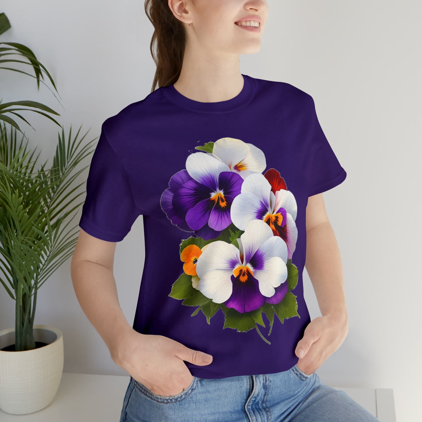 Pansies -- Unisex Jersey Short Sleeve Tee