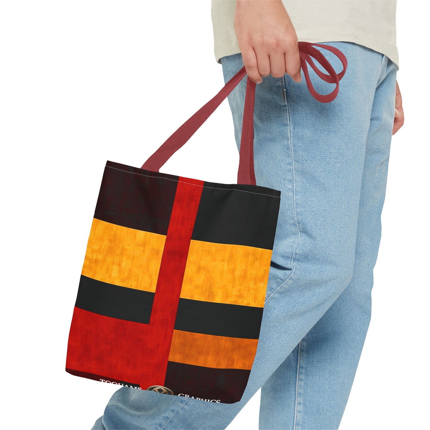 42nd Street - Vibrant Geometric Tote Bag | Stylish Reusable Shopping Bag | Perfect for Everyday Use and Gifts