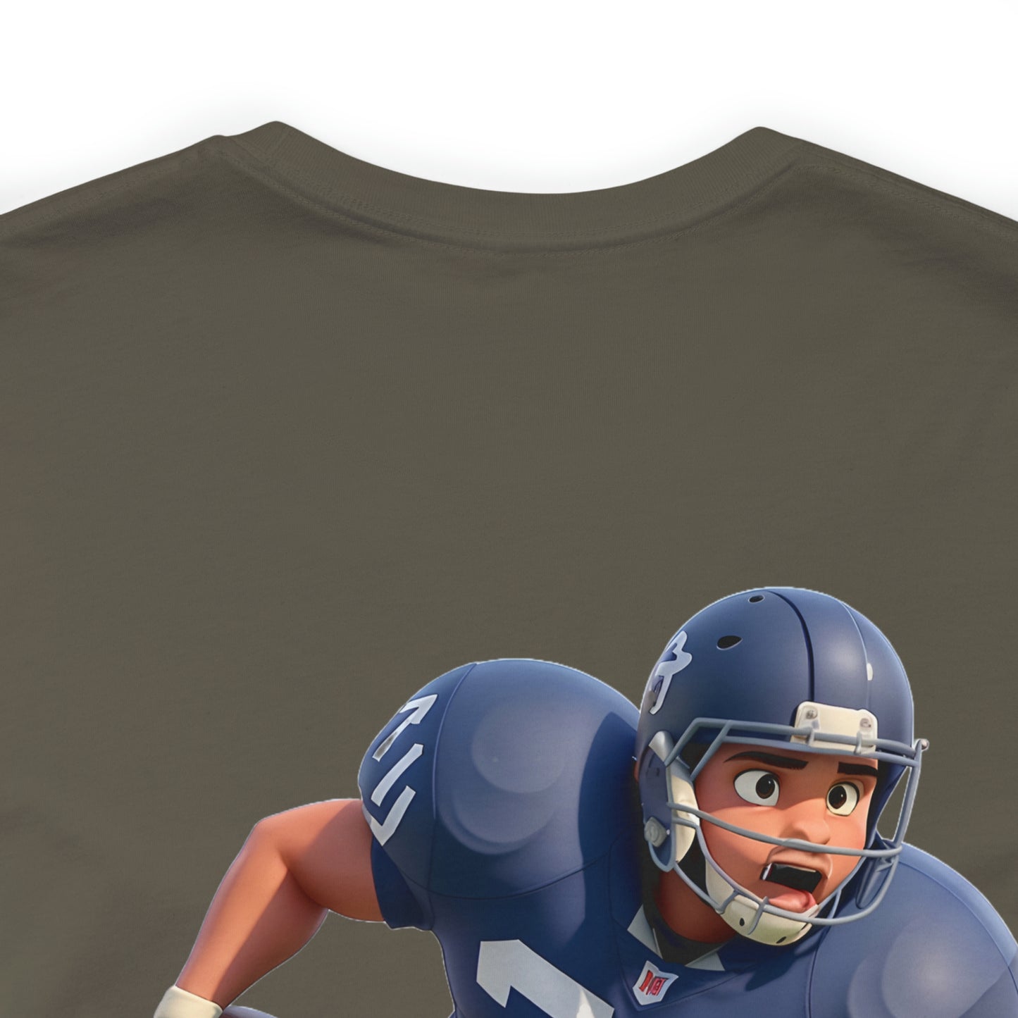 Football (Back) -- Unisex Jersey Short Sleeve Tee