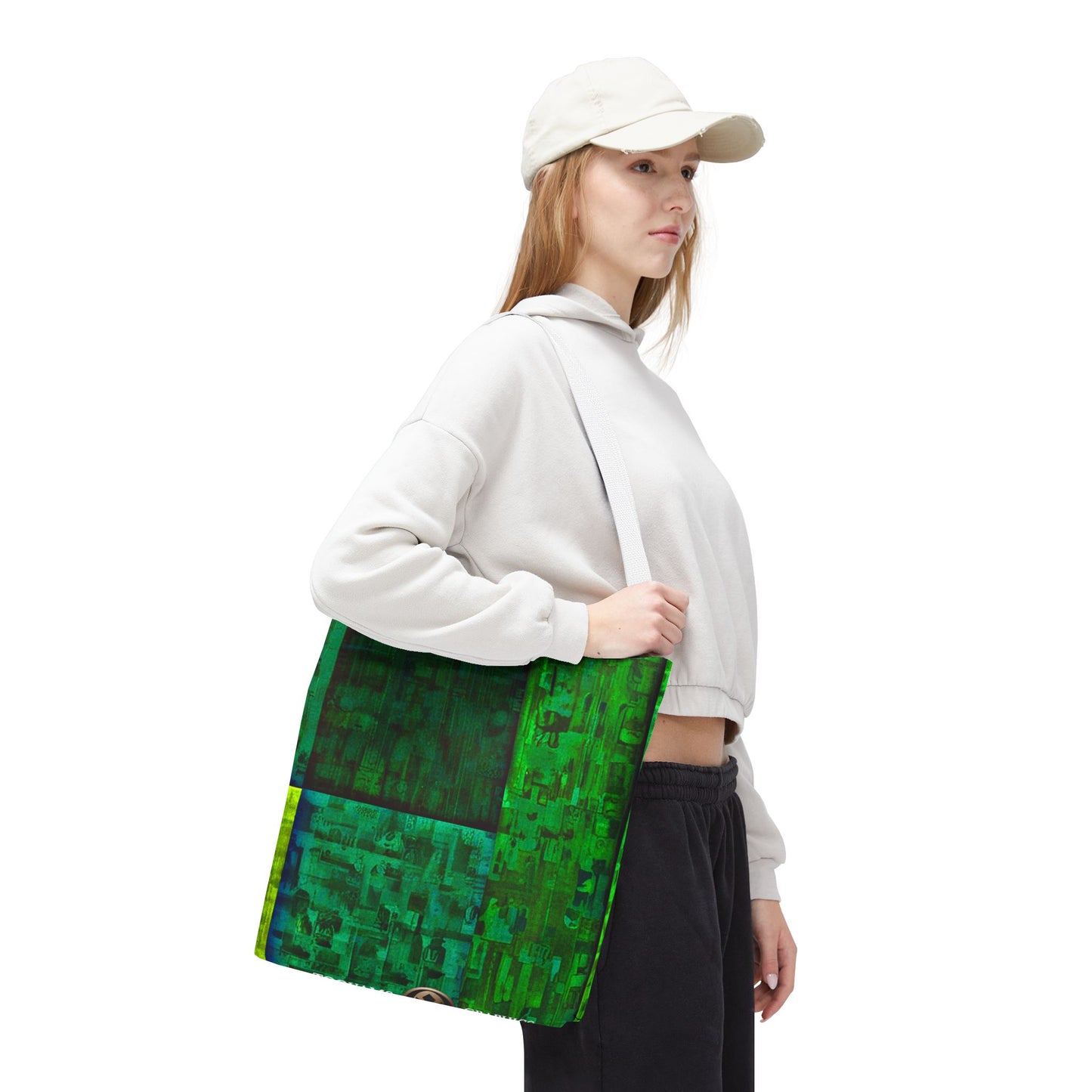 My Block - Eco-Friendly Green Abstract Tote Bag - Stylish Reusable Shopping Bag