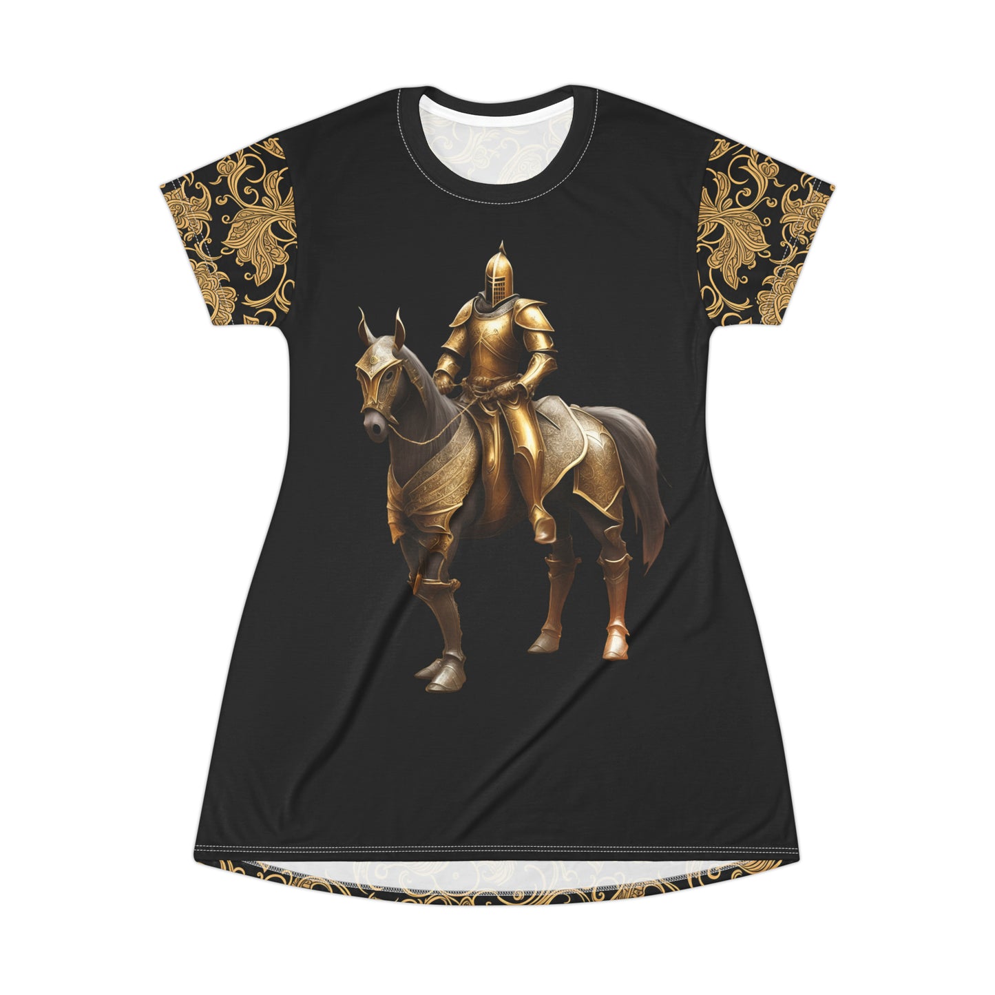 Golden Knight -- T-Shirt Dress (AOP)