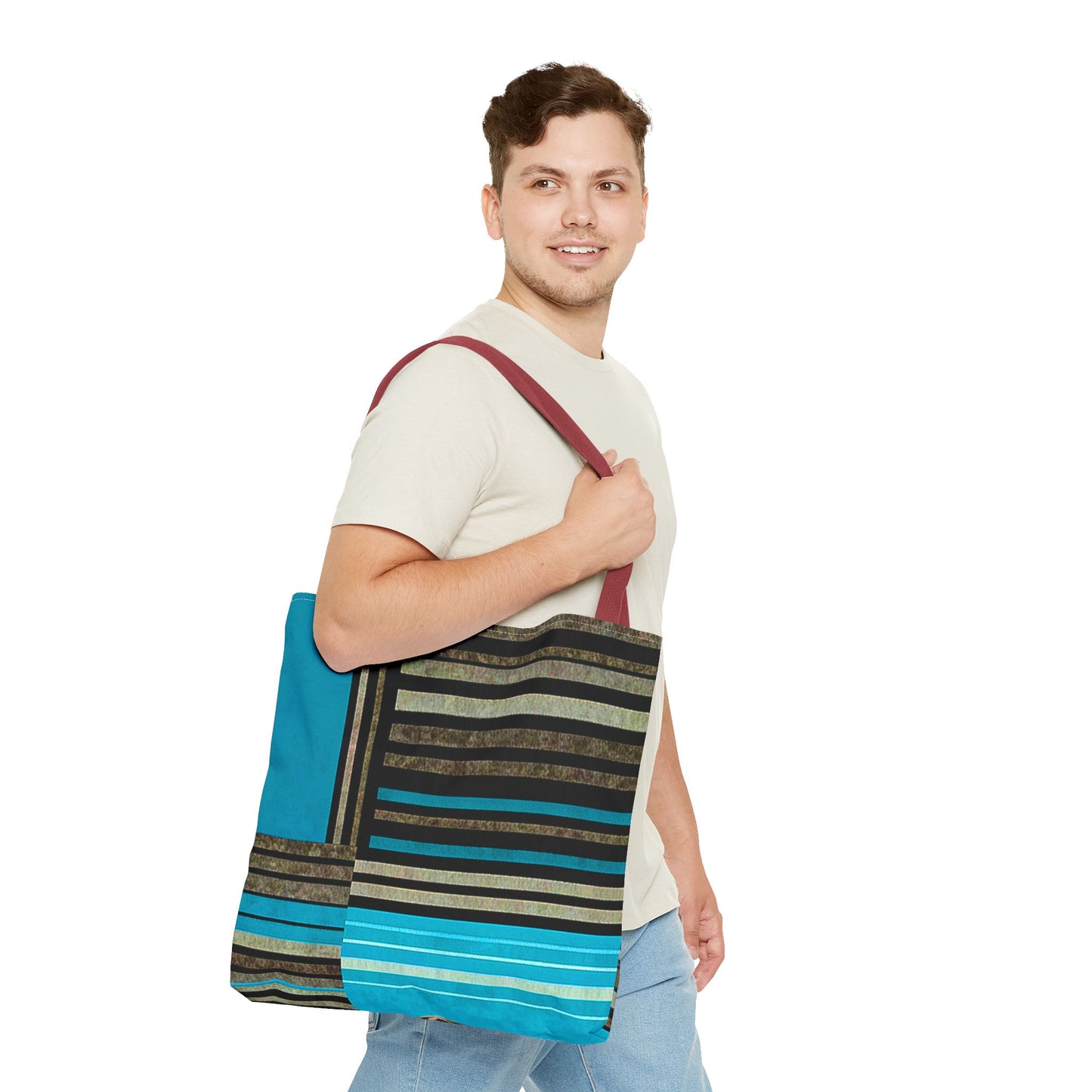 Madison Ave - Stylish Striped Tote Bag - Perfect for Work, Casual Outings & Everyday Use