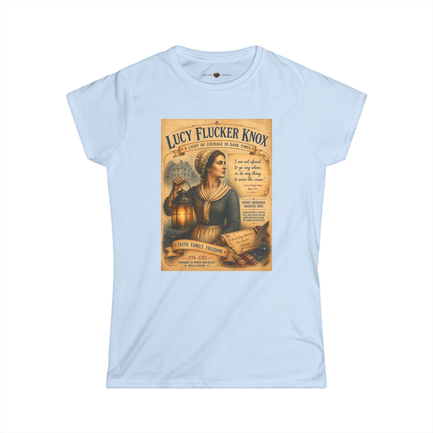 Lucy Flucker Knox -- Remember the Ladies -- Vintage American Revolution Women's Tee