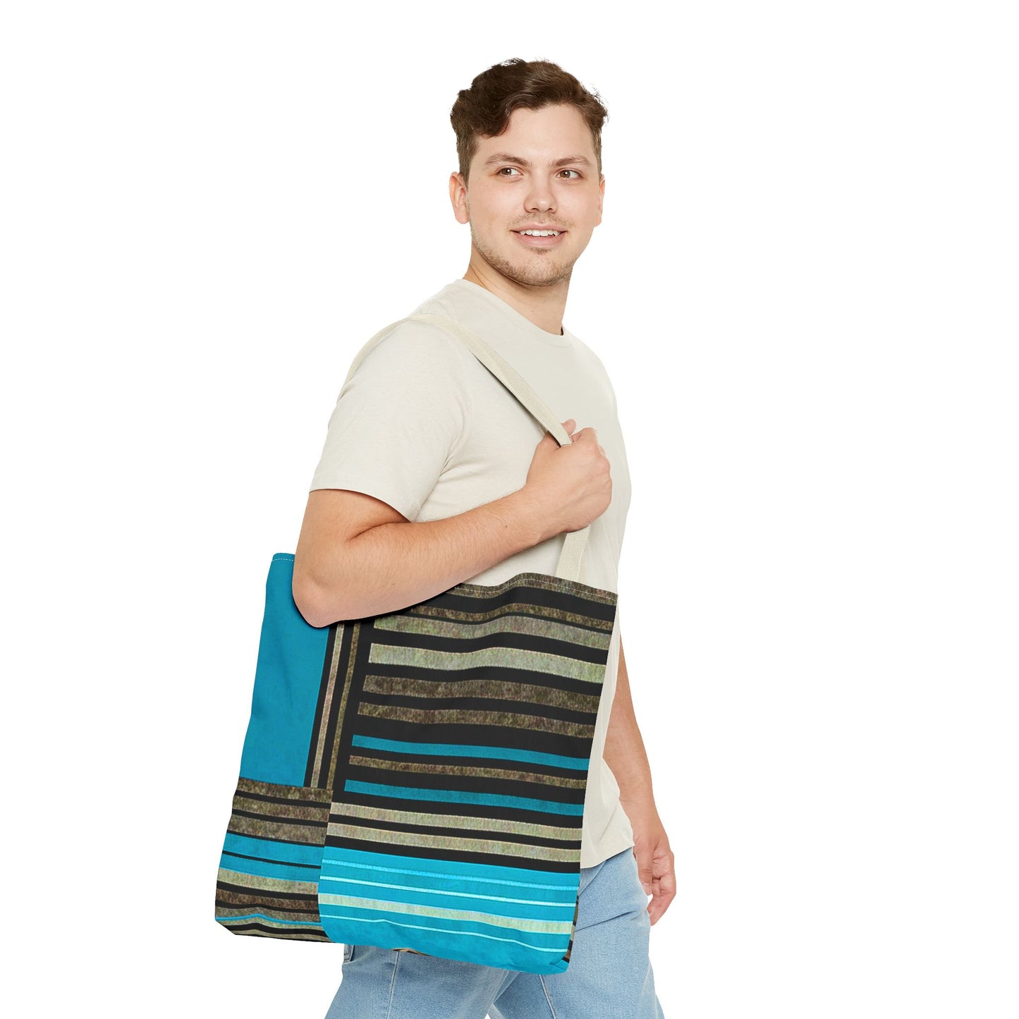 Madison Ave - Stylish Striped Tote Bag - Perfect for Work, Casual Outings & Everyday Use