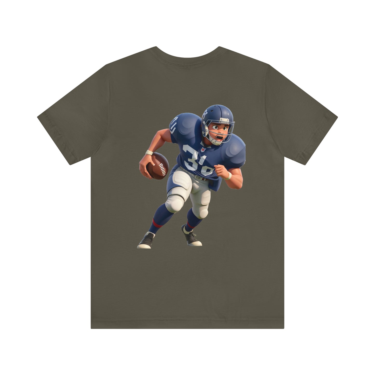 Football (Back) -- Unisex Jersey Short Sleeve Tee