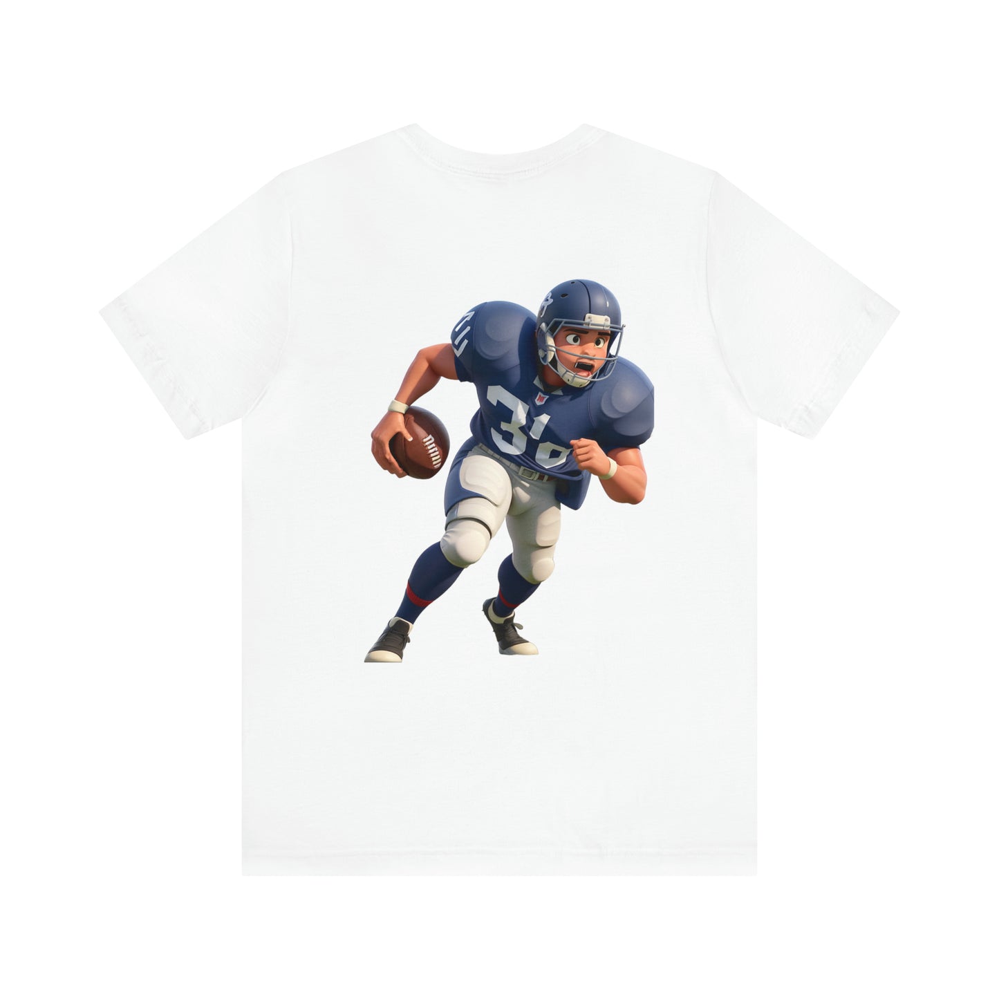 Football (Back) -- Unisex Jersey Short Sleeve Tee