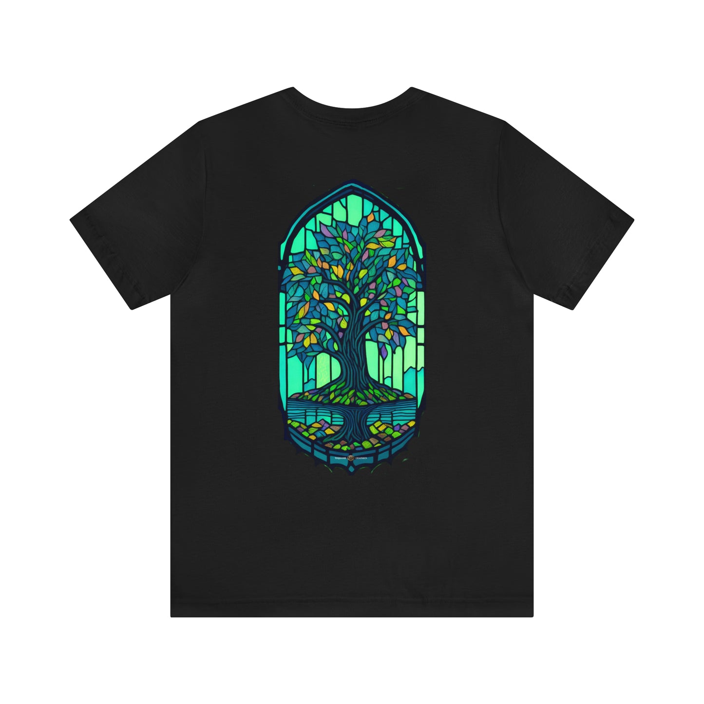 Stained Glass Tree -- Unisex Jersey Short Sleeve Tee