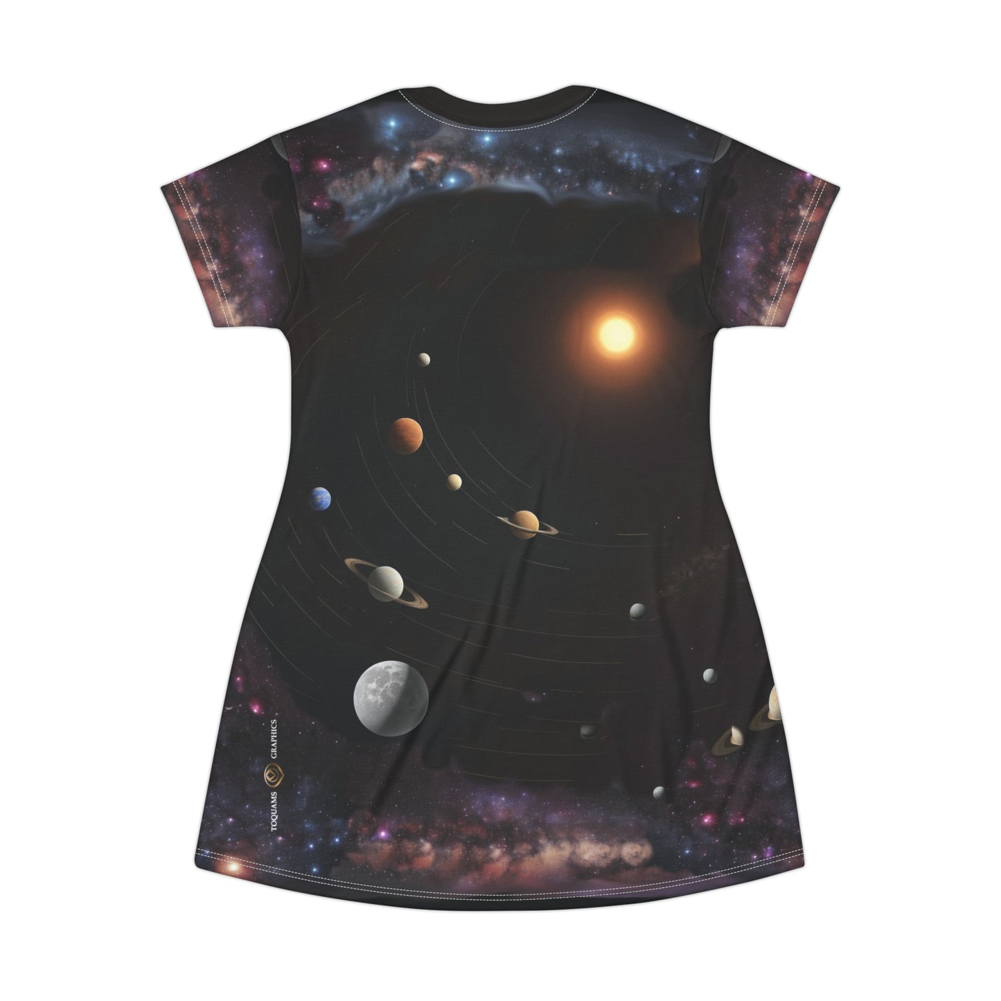 Solar System -- T-Shirt Dress (AOP)