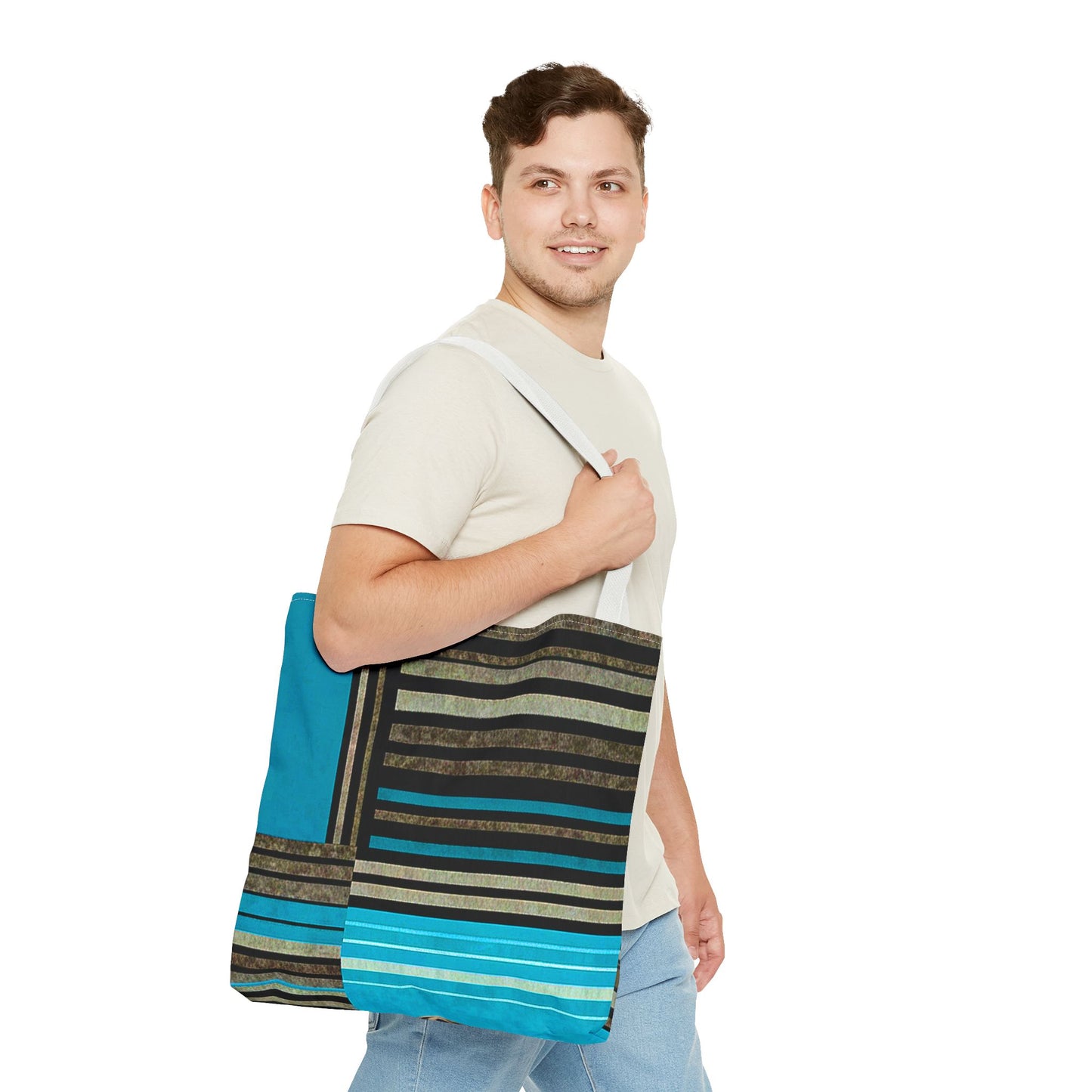 Madison Ave - Stylish Striped Tote Bag - Perfect for Work, Casual Outings & Everyday Use