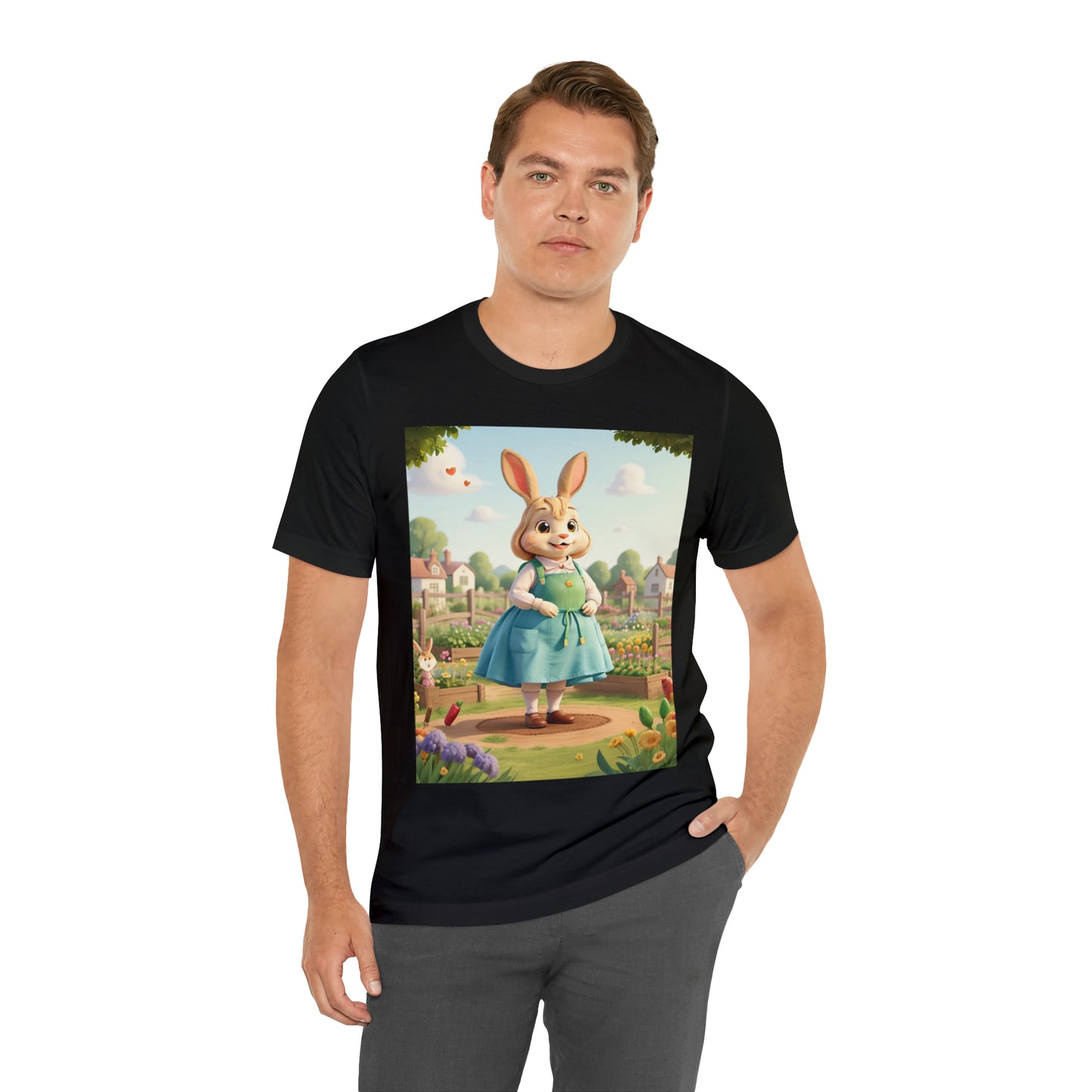 Rabbit Gardener -- Unisex Jersey Short Sleeve Tee