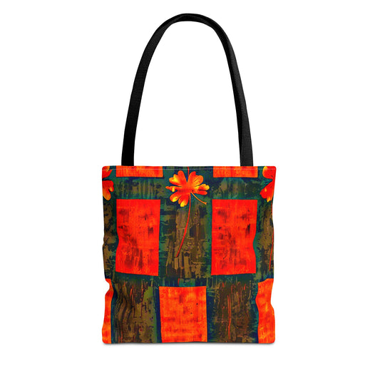 City Flower - Vibrant Floral Tote Bag - Colorful Art for Everyday Use