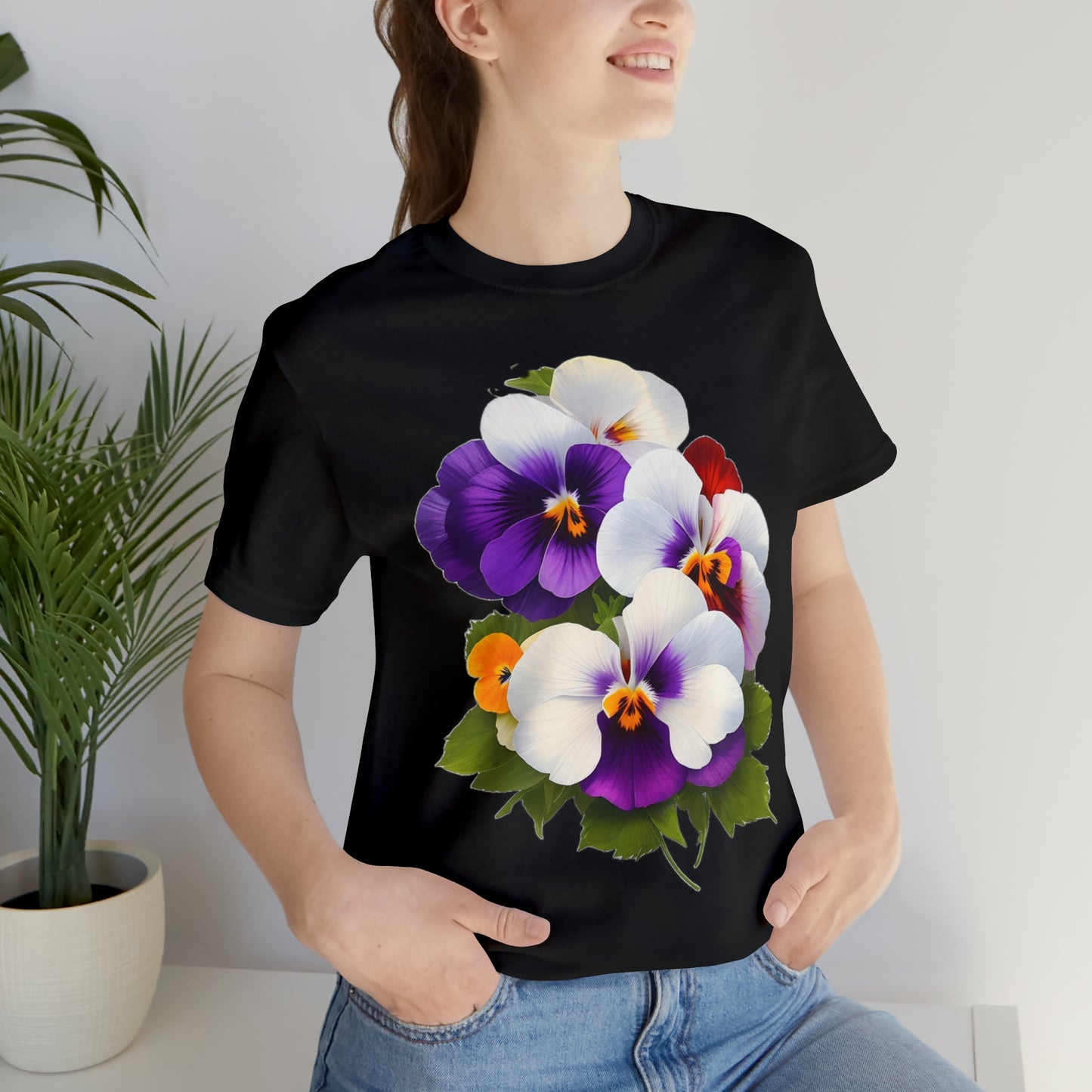 Pansies -- Unisex Jersey Short Sleeve Tee